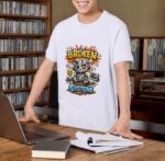 Broken System – Funny Robot Chaos Unisex T-Shirt (100% Cotton) – Premium Graphic Tee