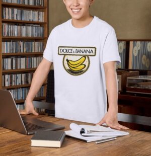 Dolce & Banana Funny Parody Banana Premium Cotton T-Shirt | Soft Unisex Graphic Tee