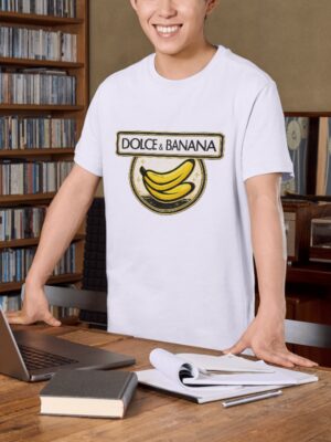 Dolce & Banana Funny Parody Banana Premium Cotton T-Shirt | Soft Unisex Graphic Tee