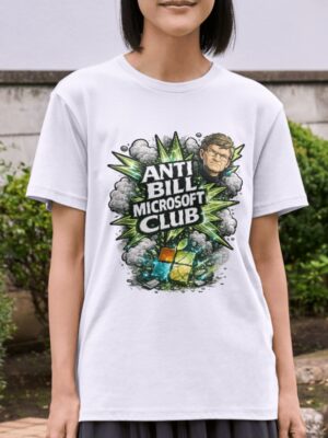 Anti Bill Microsoft Club T-Shirt – Bold Statement Premium Cotton Graphic Tee