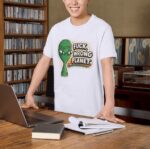 F*ck Wrong Planet Funny Alien Sarcastic Premium Cotton T-Shirt | Soft Unisex Graphic Tee