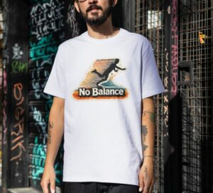 No Balance Running Silhouette Retro Premium Cotton T-Shirt | Soft Unisex Graphic Tee