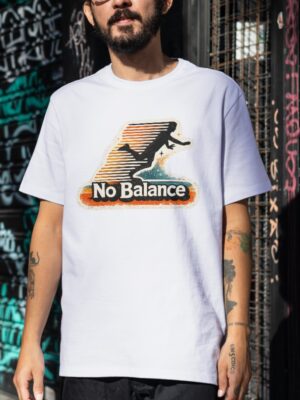 No Balance Running Silhouette Retro Premium Cotton T-Shirt | Soft Unisex Graphic Tee
