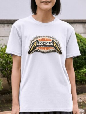 Alcoholic Heavy Metal Style Premium Cotton T-Shirt | Soft Unisex Graphic Tee
