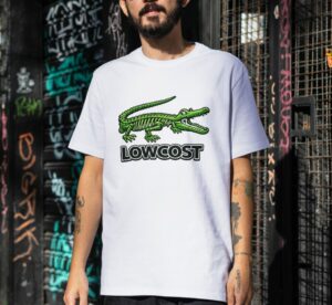 Lowcost Crocodile Skeleton Funny Dark Humor Premium Cotton T-Shirt | Soft Unisex Graphic T