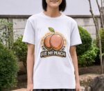 Fit My Peach Retro Fruit Humor Premium Cotton T-Shirt | Soft Unisex Graphic Tee
