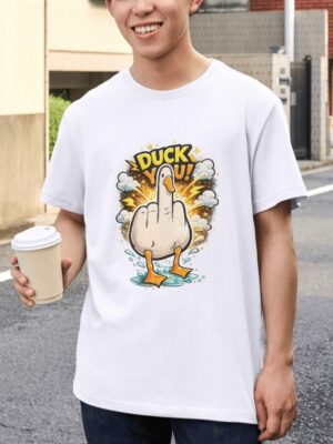 Duck You Funny – Sarcastic Duck Meme Unisex T-Shirt (100% Cotton)