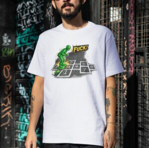 Green Toy Soldier Hopscotch Funny Premium Cotton T-Shirt | Soft Unisex Graphic Tee