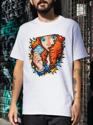 Retro Redhead Pop Art Comic Premium Cotton T-Shirt | Soft Unisex Graphic Tee