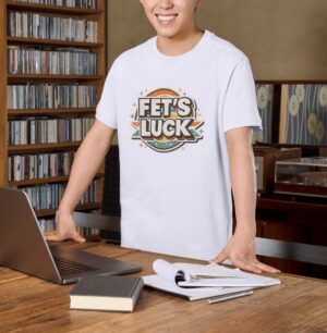 Fett’s Luck Retro Space Hunter Style Premium Cotton T-Shirt | Soft Unisex Graphic Tee