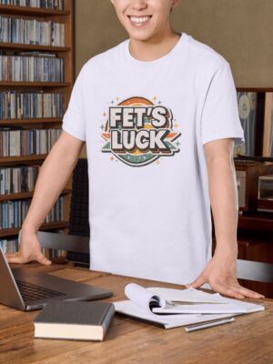 Fett’s Luck Retro Space Hunter Style Premium Cotton T-Shirt | Soft Unisex Graphic Tee