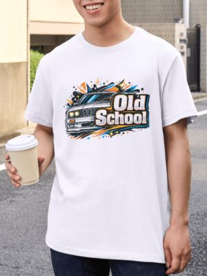 Old School Classic Car Retro Automotive Premium Cotton T-Shirt | Soft Unisex Graphic Tee