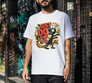 Just Do It Funny Devil Attitude Premium Cotton T-Shirt | Soft Unisex Graphic Tee