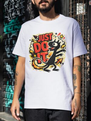 Just Do It Funny Devil Attitude Premium Cotton T-Shirt | Soft Unisex Graphic Tee