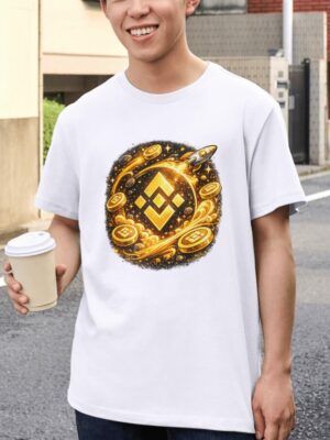 Binance Rocket Crypto – BNB Trading for Crypto Investors Unisex T-Shirt (100% Cotton)