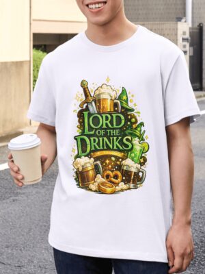 Lord of the Drinks St. Patrick’s Beer Magic Premium Cotton T-Shirt | Soft Unisex Graphic T