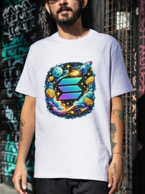 Solana Rocket Crypto Unisex T-Shirt (100% Cotton)