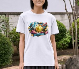 Bitcoin To The Moon Unisex T-Shirt (100% Cotton)