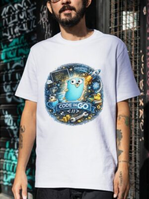 Go Developer – Code in Go Unisex T-Shirt (100% Cotton)