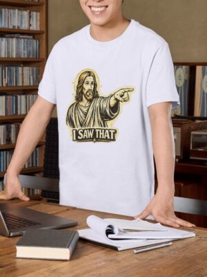 I Saw That Jesus Meme Premium Cotton T-Shirt | Soft Unisex Graphic Tee