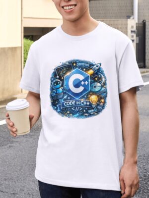 Code in C++ – Programmer for C++ Developers Unisex T-Shirt (100% Cotton)
