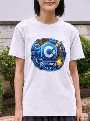Code in C# Developer – .NET Programming Unisex T-Shirt (100% Cotton)