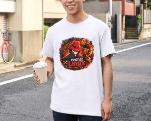 Red Hat Linux Hacker Unisex T-Shirt (100% Cotton)