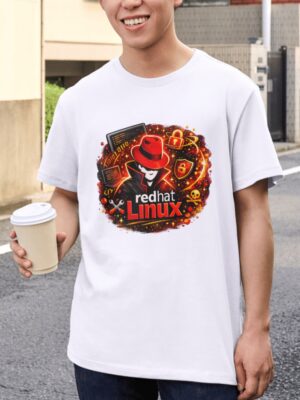 Red Hat Linux Hacker Unisex T-Shirt (100% Cotton)