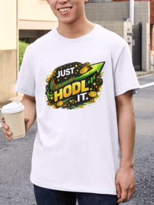Just HODL It Crypto Trading Unisex T-Shirt (100% Cotton)