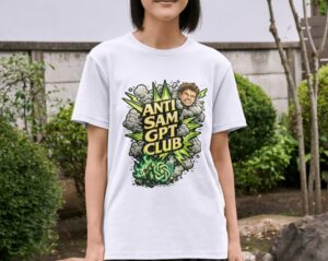 Anti Sam GPT Club T-Shirt – Bold Statement Premium Cotton Graphic Tee Shirt
