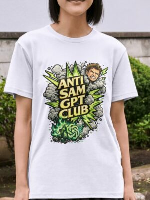 Anti Sam GPT Club T-Shirt – Bold Statement Premium Cotton Graphic Tee Shirt
