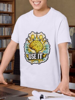 Use It Brain – Creative Intelligence Unisex T-Shirt (100% Cotton) – Premium Graphic Tee