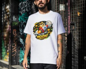Doge To The Moon Unisex T-Shirt (100% Cotton)