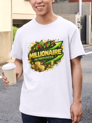 Millionaire In Progress Trading Unisex T-Shirt (100% Cotton)