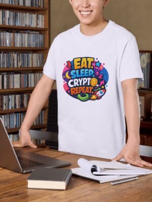 Eat Sleep Crypto Repeat Unisex T-Shirt (100% Cotton)