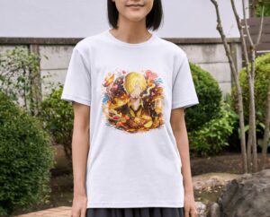 Sanji One Piece Unisex Graphic T-Shirt – Bold Anime Cotton Streetwear Tee