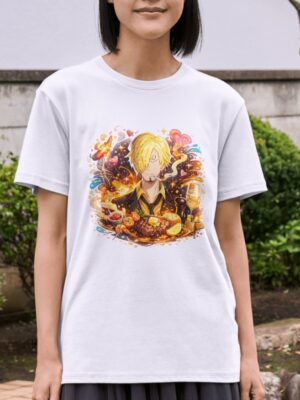 Sanji One Piece Unisex Graphic T-Shirt – Bold Anime Cotton Streetwear Tee