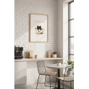 Cat-Puccino Wall Art Print – Cute Black Cat in Coffee Cup, Minimalist Coffee Illustration, Cozy Café & Kitchen Decor