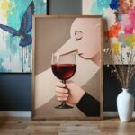 Red Wine Moment Minimal Art Print