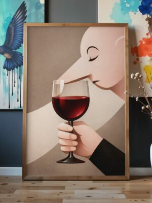 Red Wine Moment Minimal Art Print