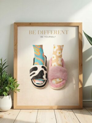 Be Different – Playful Mismatch Design Wall Art Print