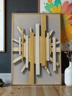 Architectural Sunburst Relief – Modern Abstract Wall Art Print