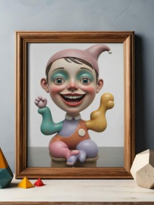 Joy Construct – Playful Surreal Toy Figure Wall Art Print