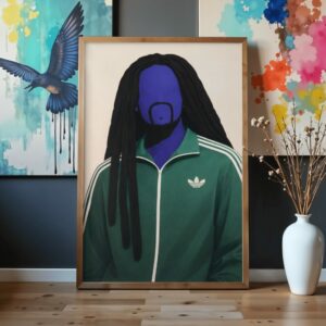 Faceless Portrait Wall Art Print – Modern Street Style Minimal Illustration