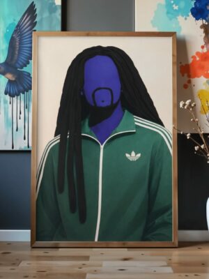 Faceless Portrait Wall Art Print – Modern Street Style Minimal Illustration