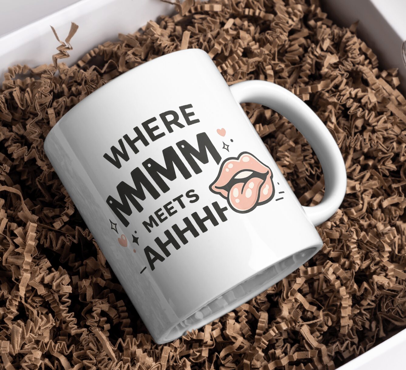 Where MMM Meets Ahhhhh Flirty Humor Mug - Image 2