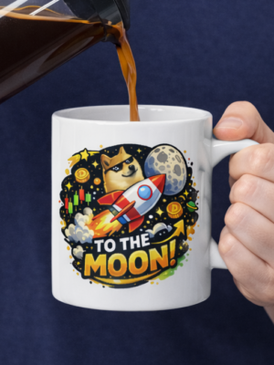 Doge To The Moon Ceramic Coffee Mug