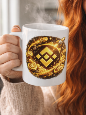 Binance Rocket Crypto Mug – BNB Trading Coffee Cup for Crypto Investors