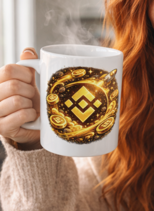 Binance Rocket Crypto Mug – BNB Trading Coffee Cup for Crypto Investors