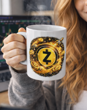 Zcash Rocket Mug – Privacy Coin Coffee Cup for Crypto Holders